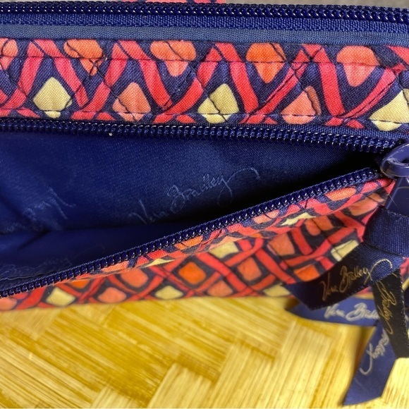 Vera Bradley Wallet Blue-Pink Zips - Picture 9 of 9